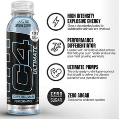 C4 Ultimate non-carbonated energy drink pack of 12 for convenient daily use