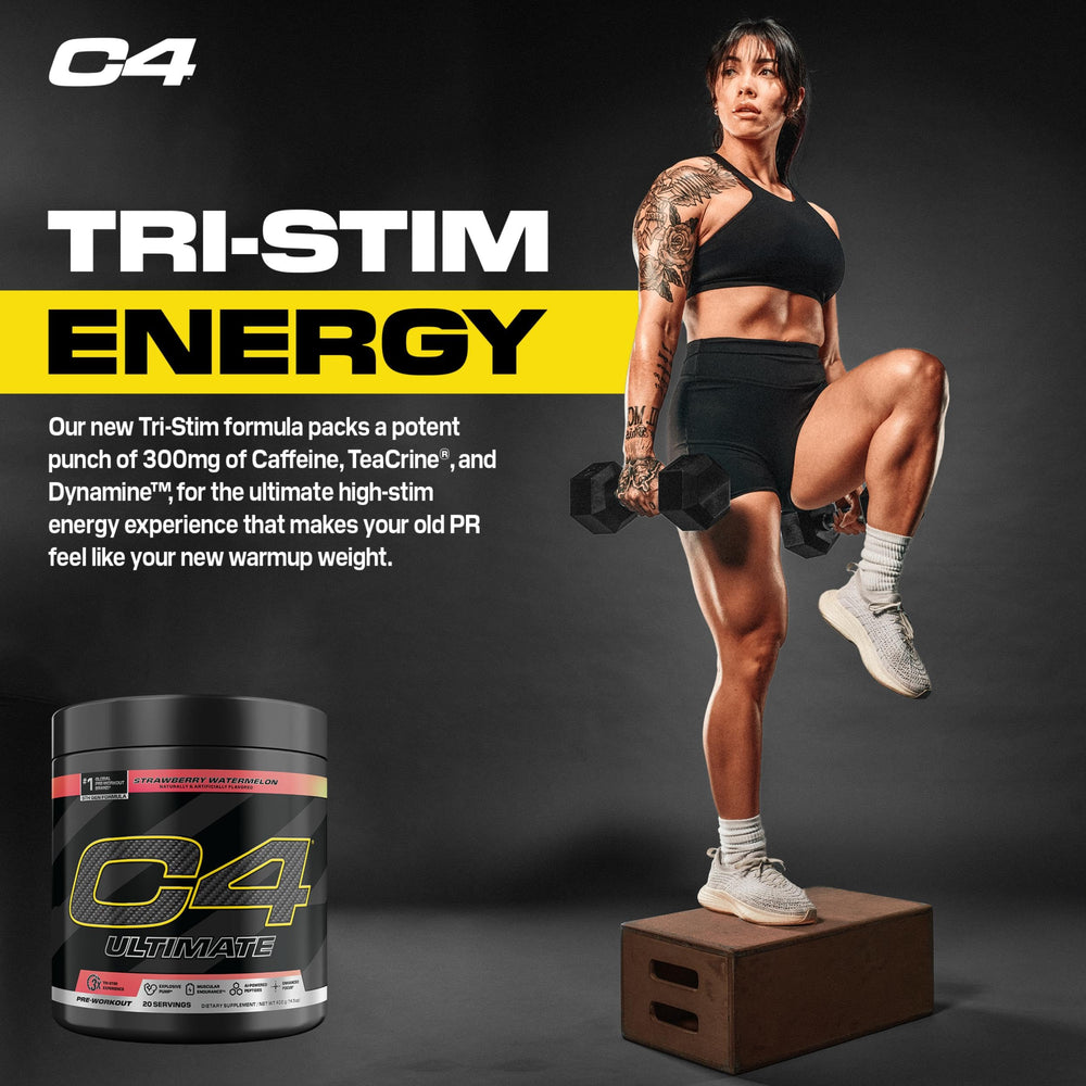 C4 Ultimate Watermelon flavor swirl captures vibrant taste cue