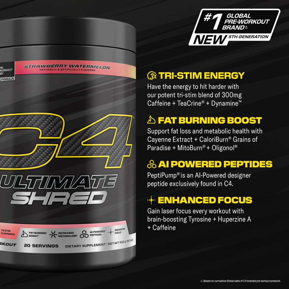 C4 Ultimate Shred precise measure scoop for accurate dosing before training