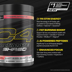 C4 Ultimate Shred precise measure scoop for accurate dosing before training