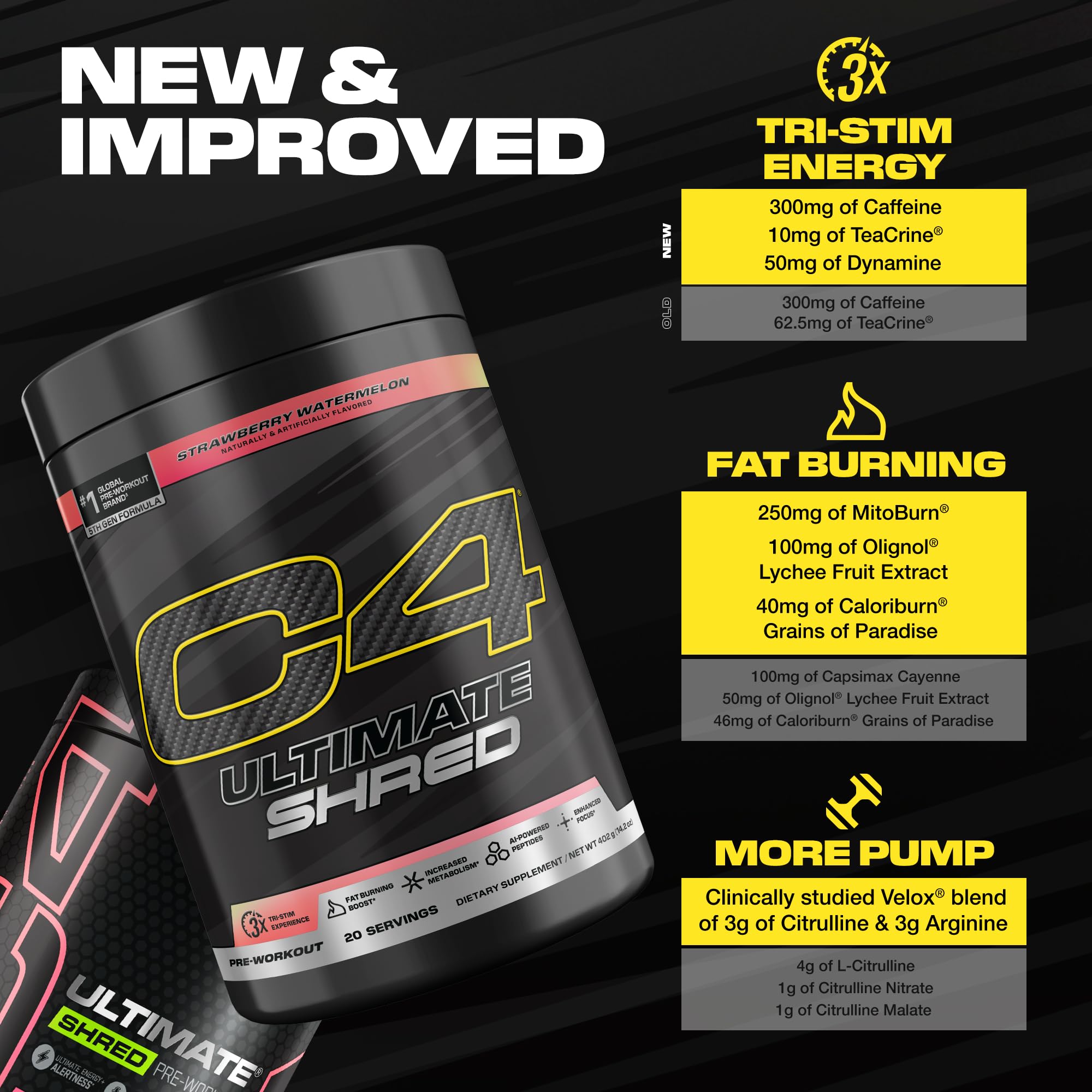 C4 Ultimate Shred mixing shaker prepared for a high-energy pre-workout