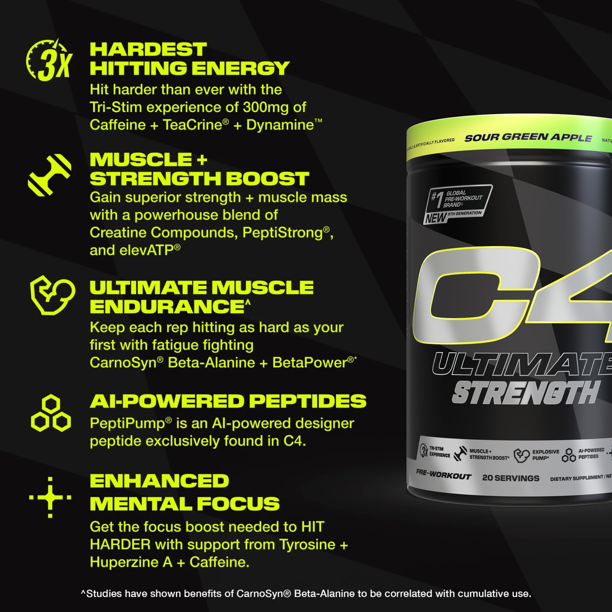 Dumbbells and timer suggest training intensity behind C4 packaging.