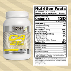 C4 Whey Protein Vanilla Bean shake being prepared in a glass