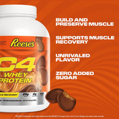 C4 Whey Protein Vanilla Bean tub with versatile flavor for shakes and recipes.