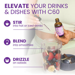Spoonful of C60 Power oil ready for morning use.