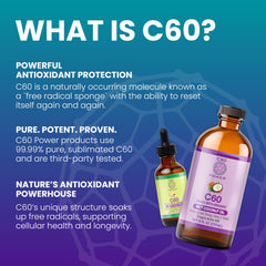 C60 Purple Power visual of energy and clarity theme for daily use.