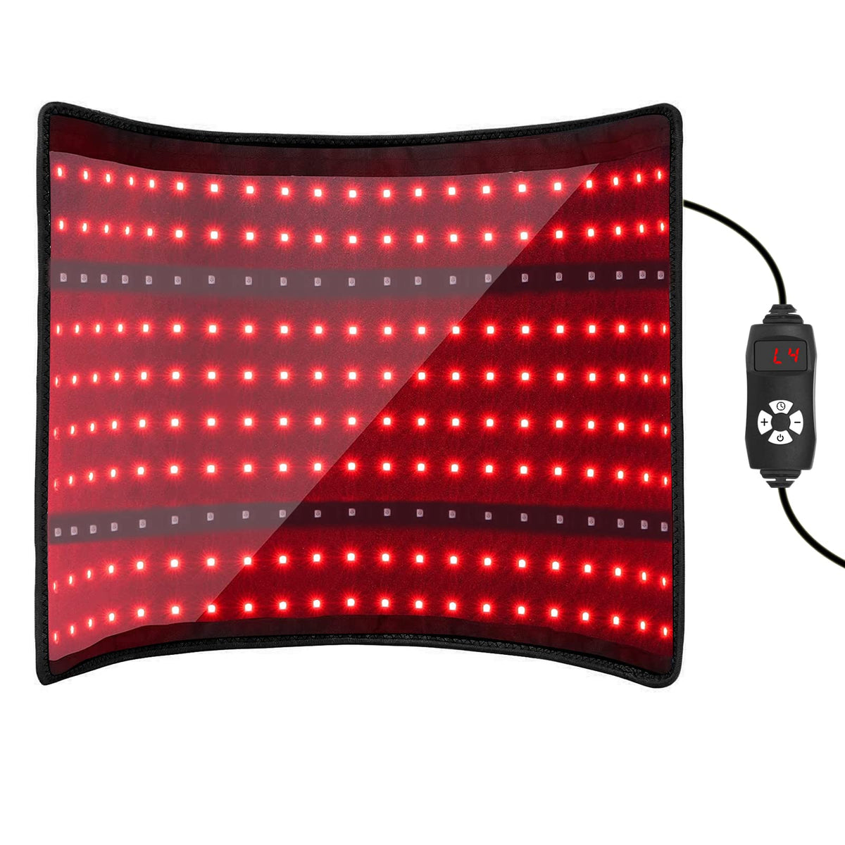 cabpay red light pad on bed providing soothing warmth with broad coverage.