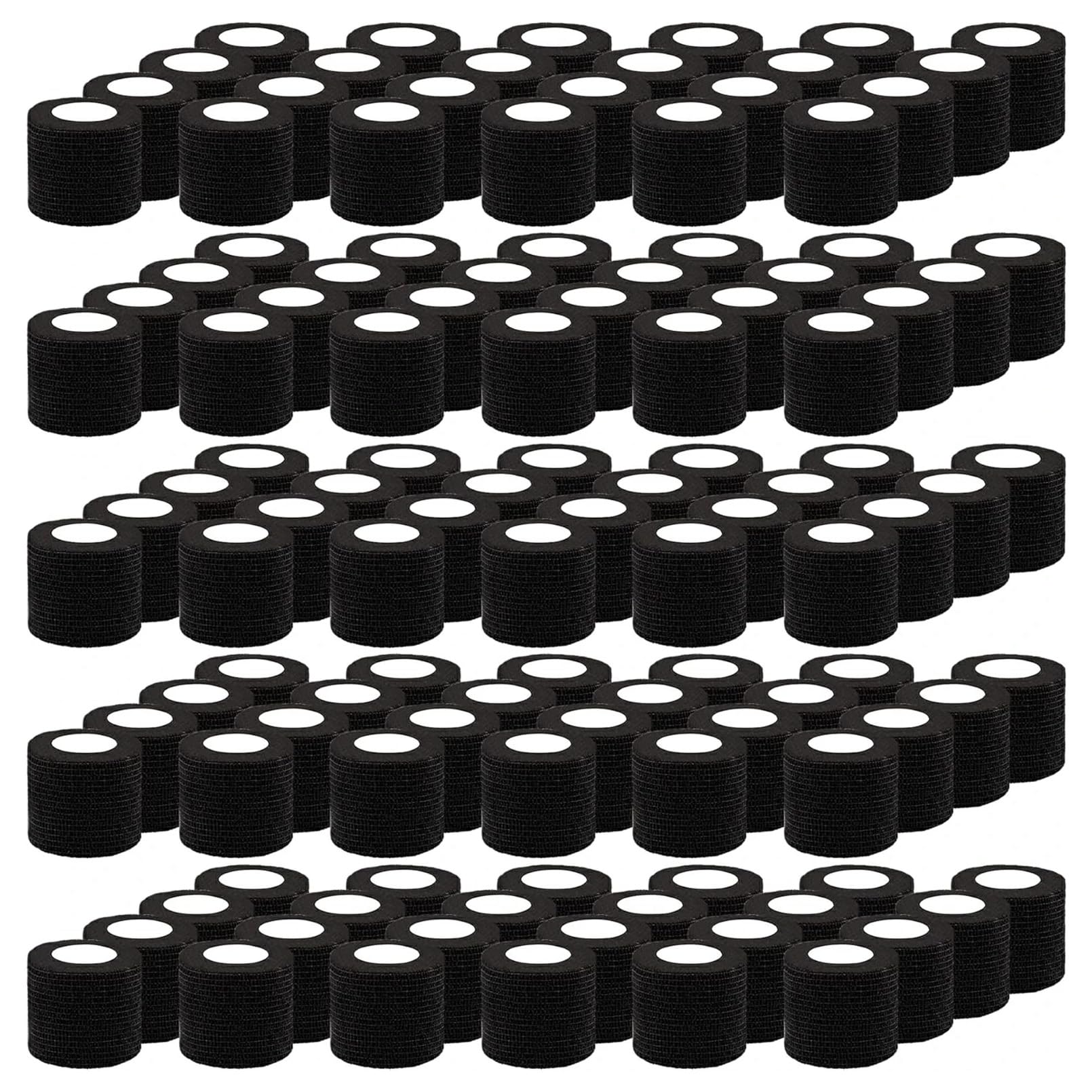 CACASO 120-roll self-adhesive bandage wrap in black shown as a bulk pack for daily use