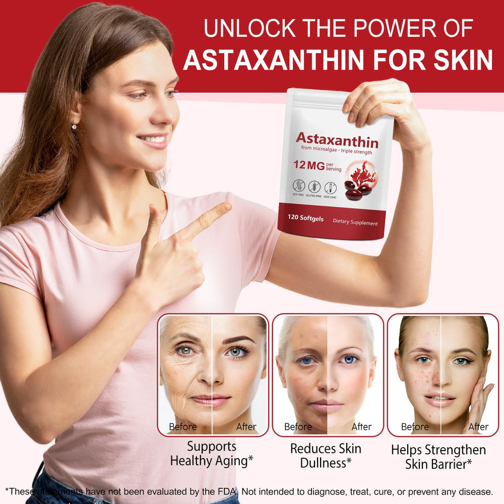 Two-pack Cacukn Astaxanthin display highlighting convenient long-term daily use.