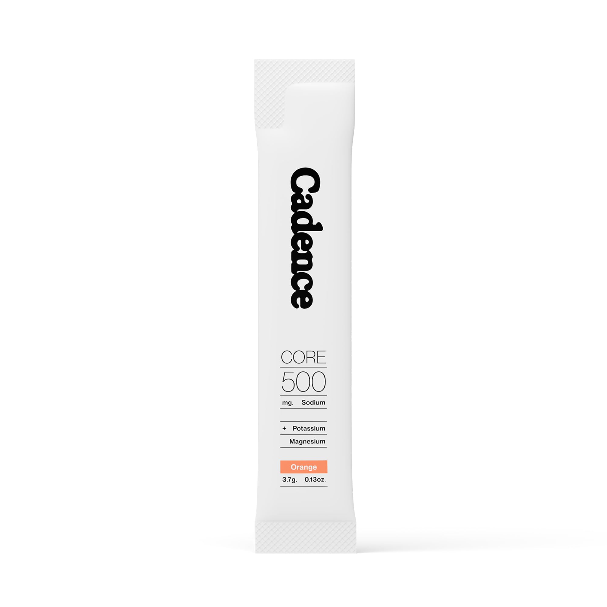 Cadence Core Orange sachets packaging for convenient hydration on the go.