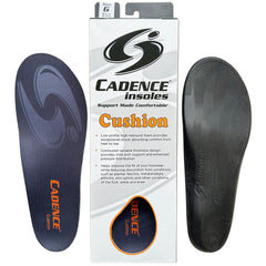 Cadence Cushion demonstrates heel-to-toe shock absorption for comfortable all-day wear.