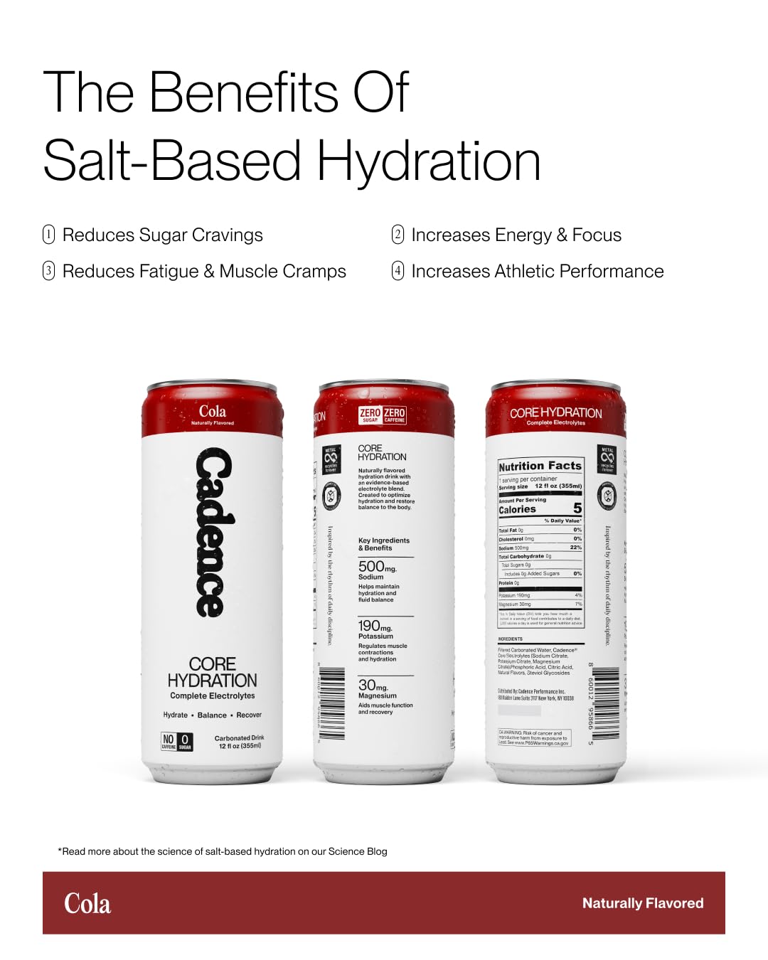 Cadence Electrolyte Drink crisp cola multi-pack ideal for gym sessions