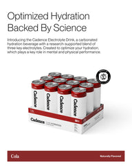 Cadence Electrolyte Drink crisp cola pour for quick refreshment