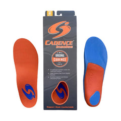 Cadence Insoles orange orthotic heel cup for improved support and comfort