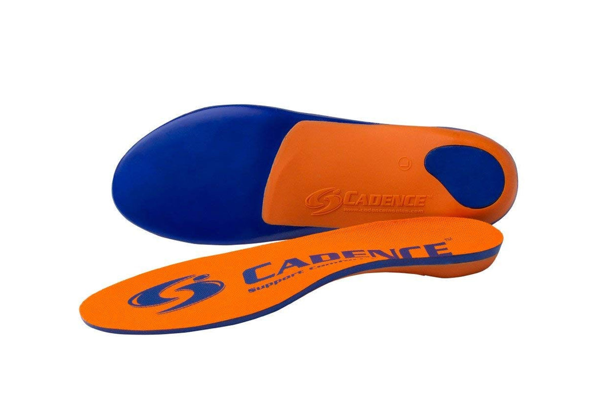 Cadence Insoles orange orthotic for men 14-15 offers arch support and all-day comfort.