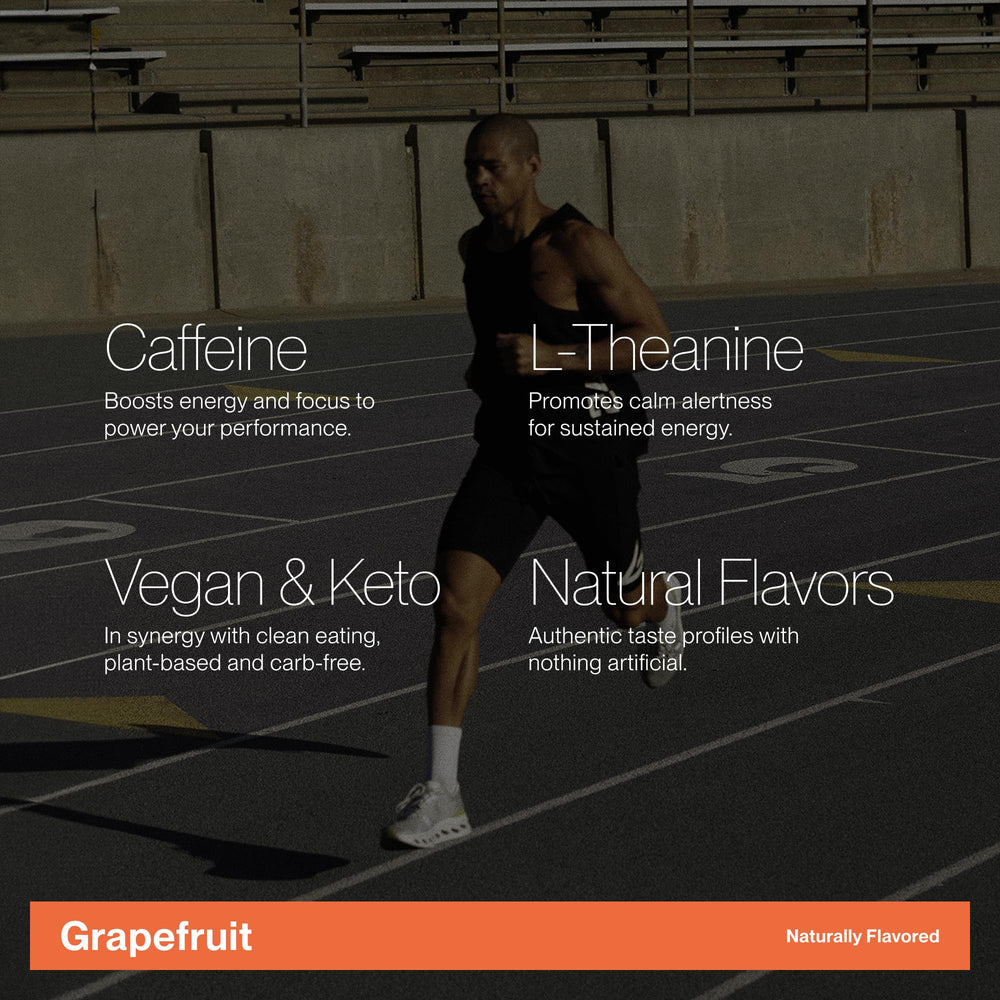 Cadence Race Energy Grapefruit ingredients label showing clean components.