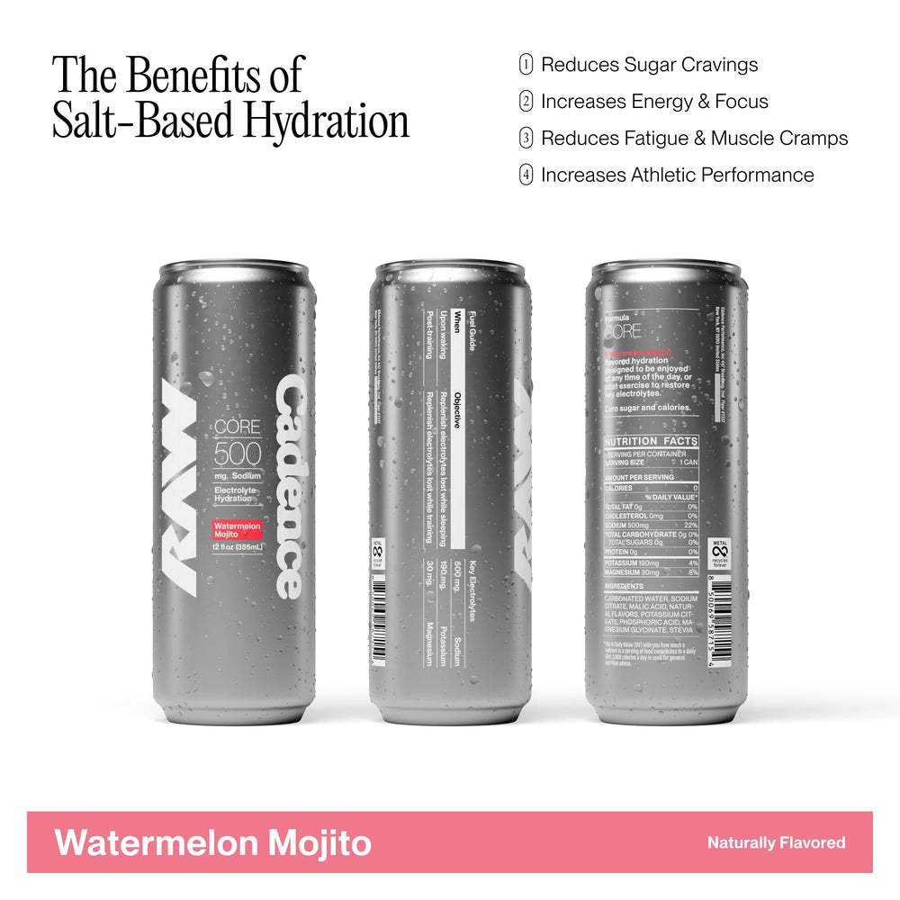 Cadence Watermelon Mojito 12-pack ideal for athletes seeking sustained hydration.
