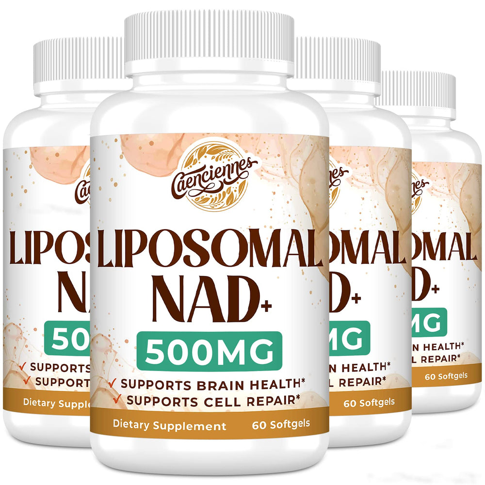 Caenciennes Liposomal NAD+ bottle on shelf highlighting easy daily energy support