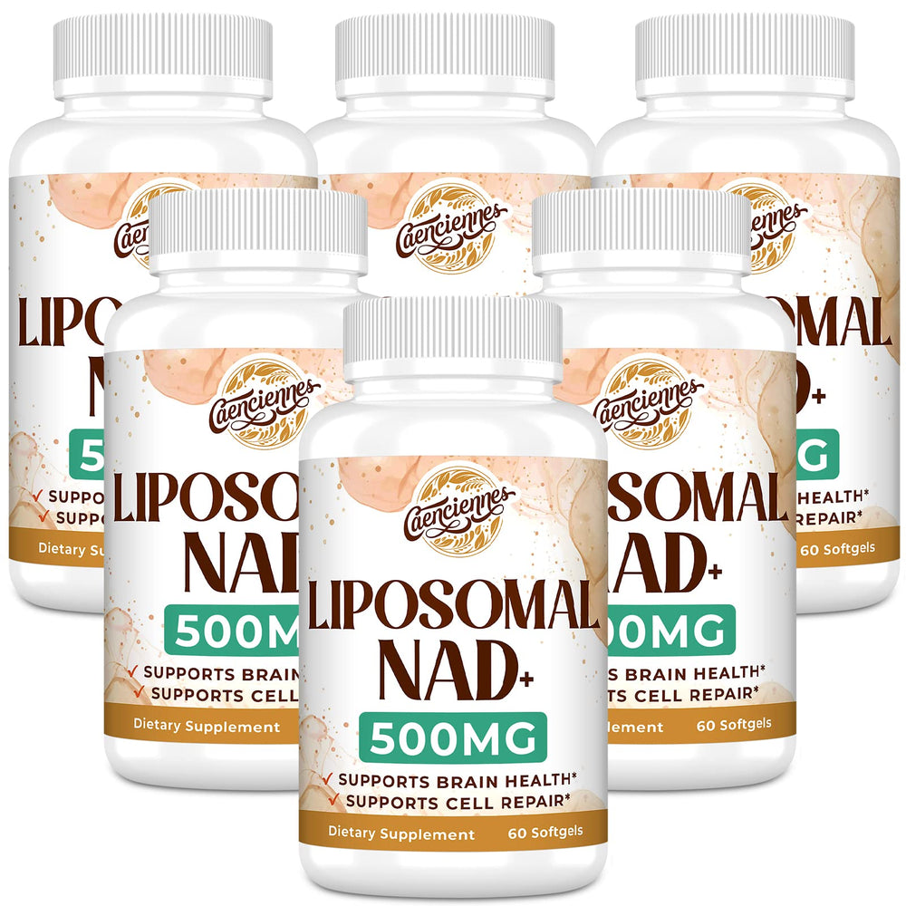 Caenciennes Liposomal NAD+ Plus bottle for daily energy support.