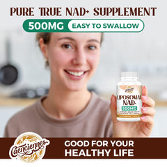 Caenciennes Liposomal NAD+ Plus packaging front signals premium quality.