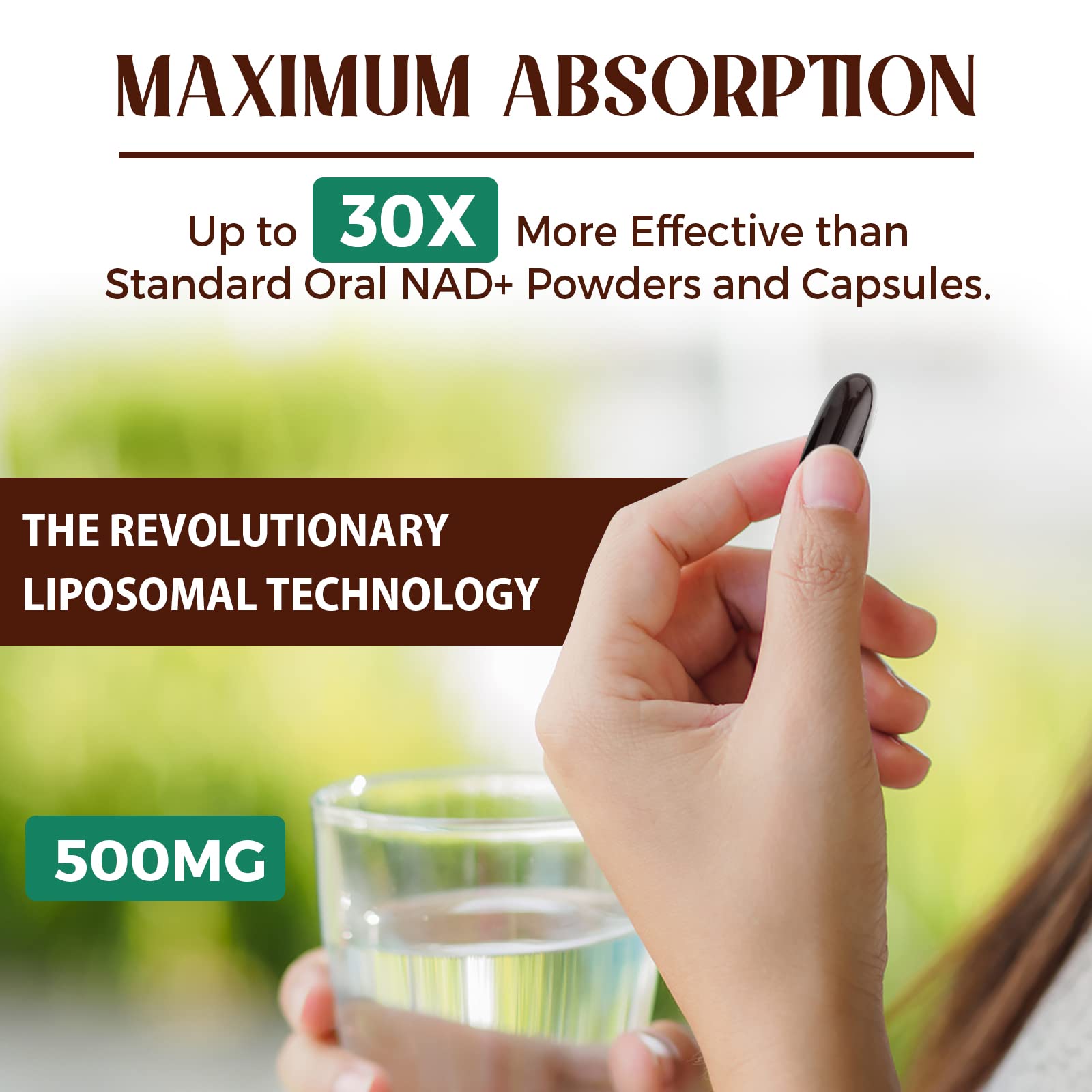 Caenciennes Liposomal NAD+ Plus pour enables easy daily dosing.