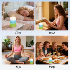 Mint fragrance supports refreshing atmosphere during yoga or relaxing evenings at home.