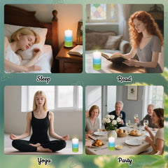 Cafemoon mint scented pillar candle in studio setup with soothing aroma.