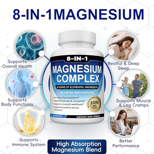 Caicieter Magnesium Complex label highlights vegan non-GMO and 1000 mg
