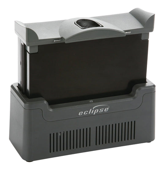 Caire Eclipse 5 battery charger front view demonstrates quick installation and portability.