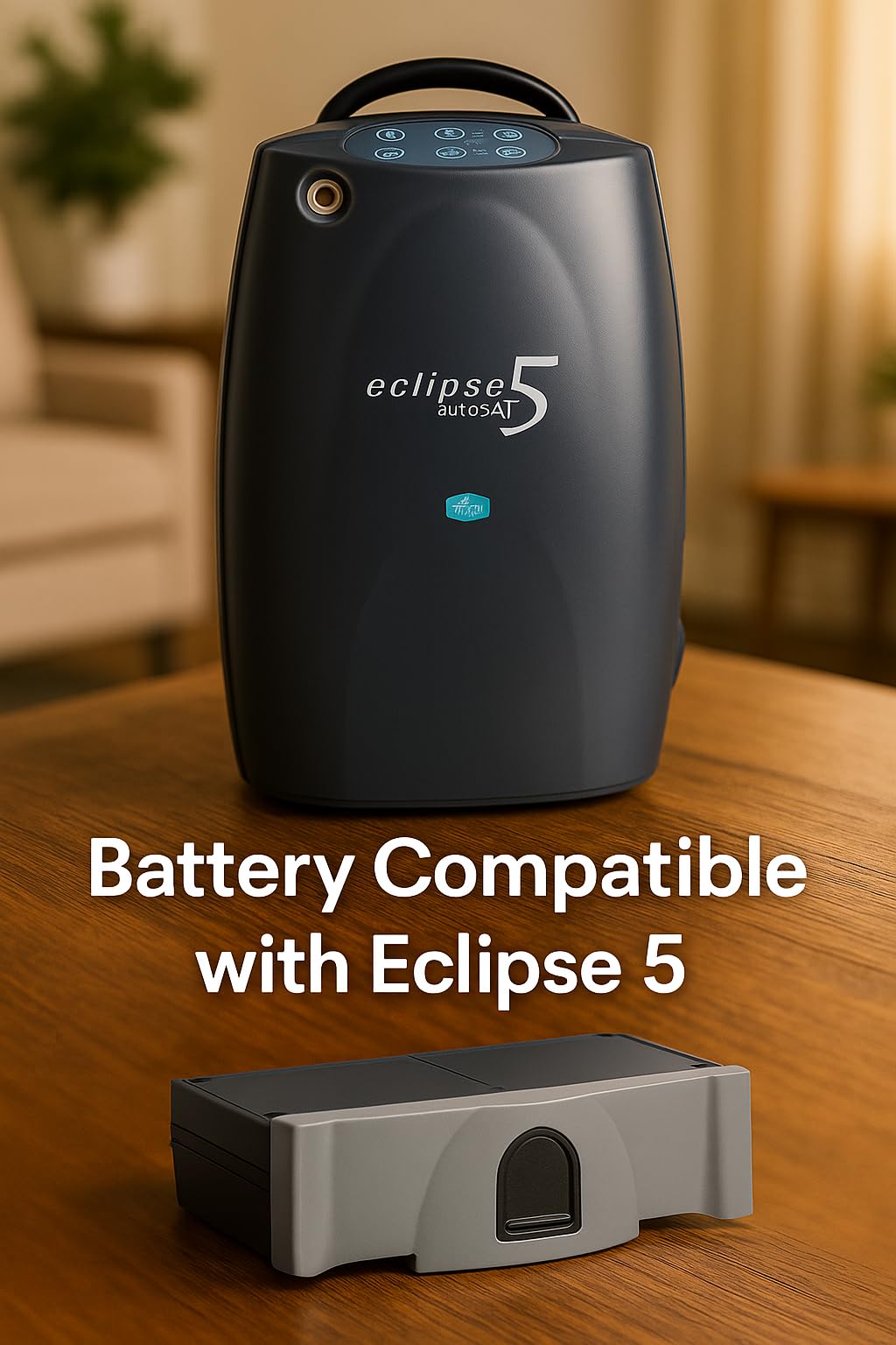 Caire Eclipse 5 battery charger installation shows secure rear slot for easy swapping.