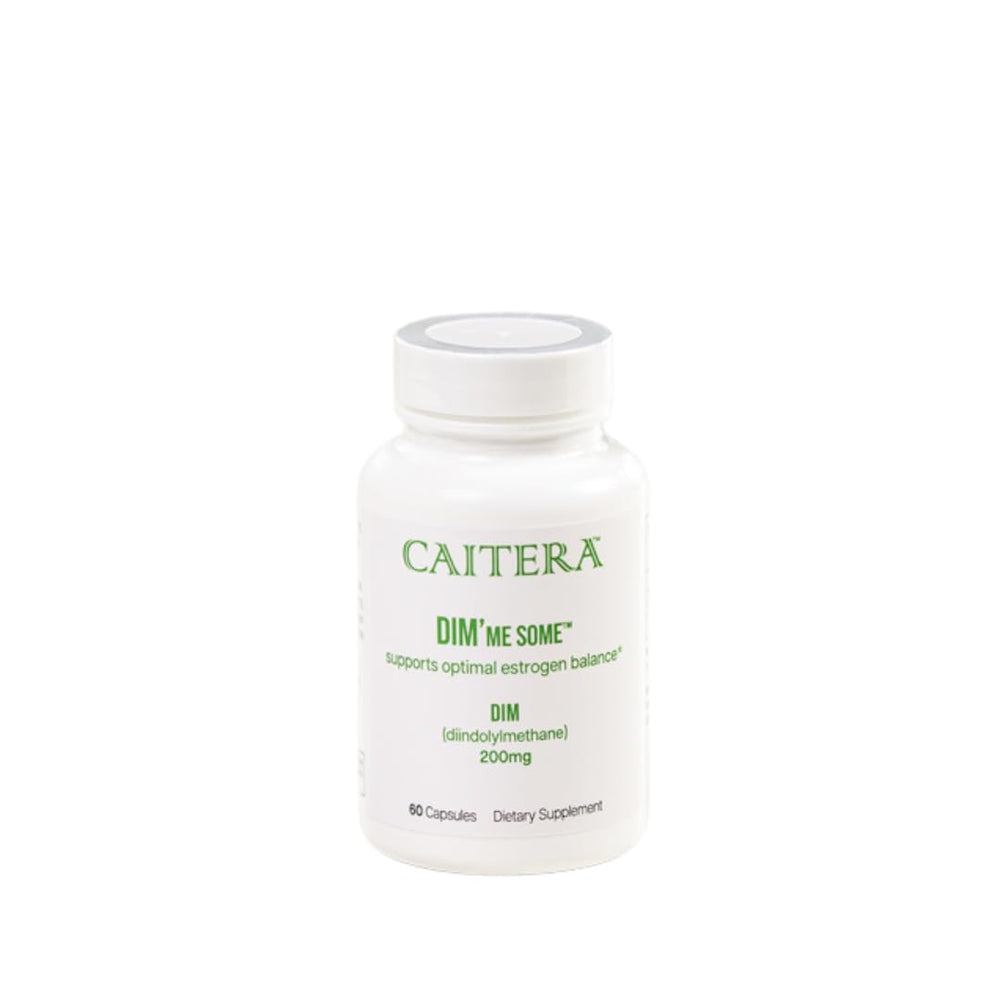 Caitera DIM'me Some capsules front view, vegan hormone-support supplement for daily wellness.