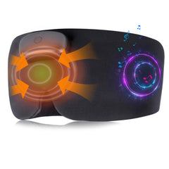 CAKKA heated sleep mask with Bluetooth headphones for effortless music while resting.