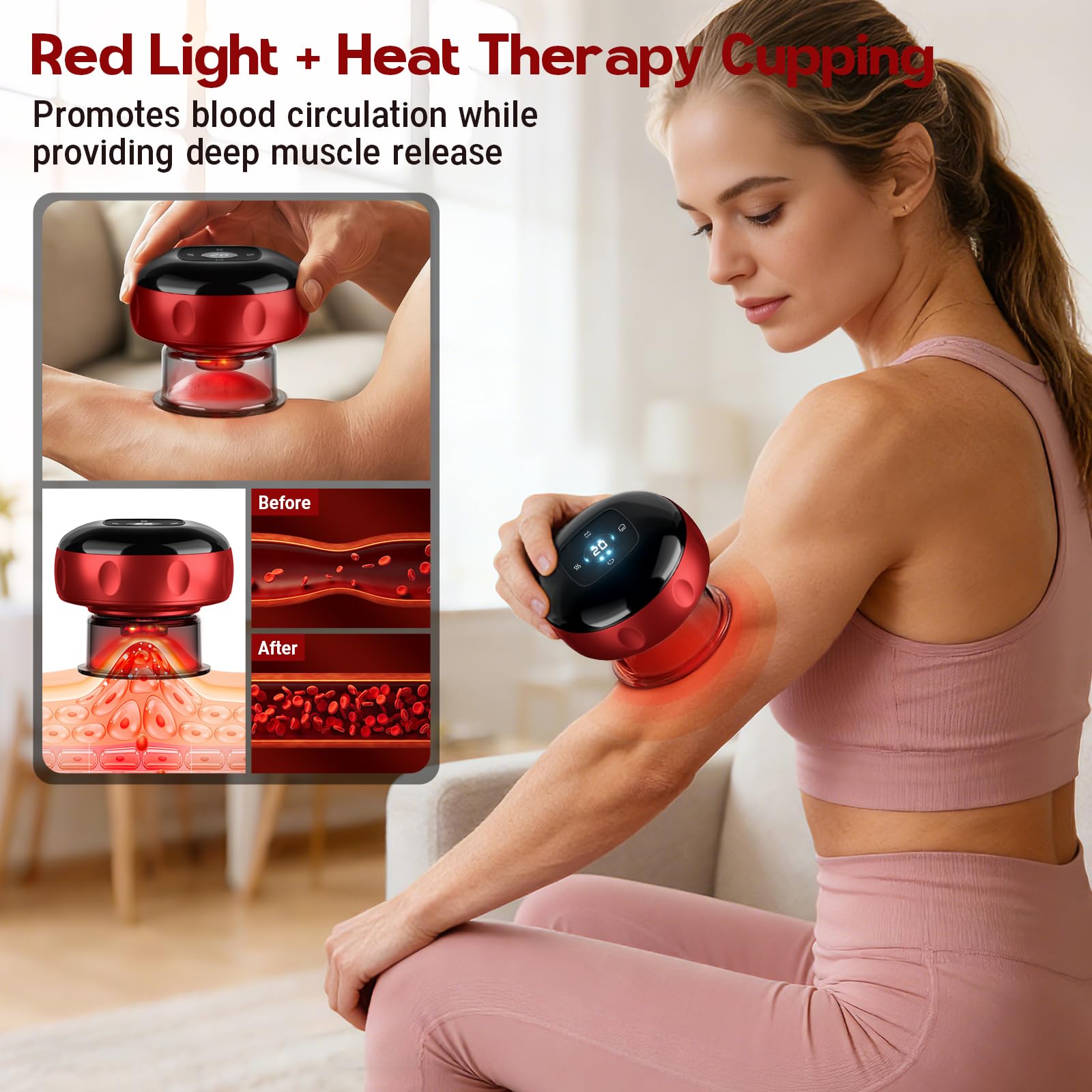 Cakoutanb 7in1 cupping kit with dynamic mode for flexible at-home recovery sessions