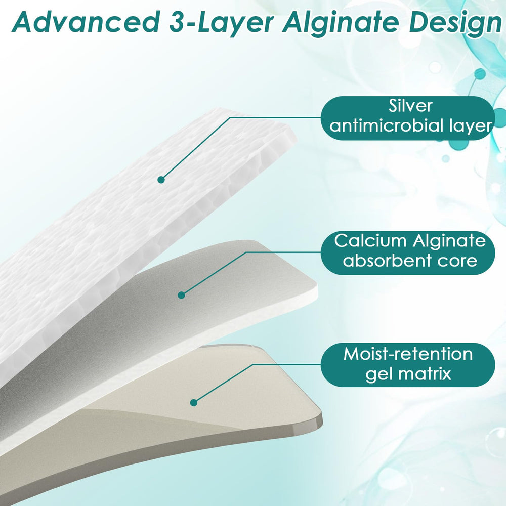CAKRNPS 4x4 dressing suitable for legs, arms, or feet ulcers.