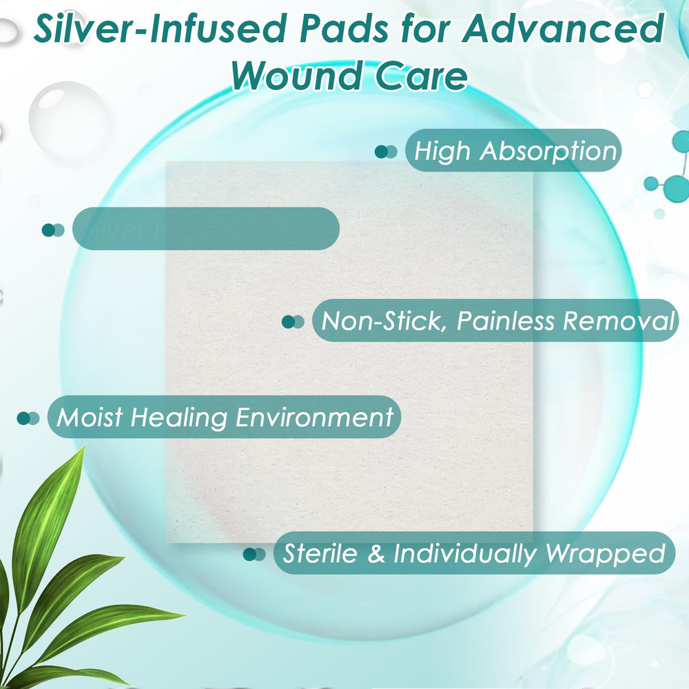 CAKRNPS calcium alginate wound dressing 4x4 inch pad for versatile wound coverage and protection