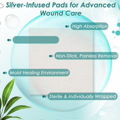 CAKRNPS calcium alginate wound dressing 4x4 inch pad for versatile wound coverage and protection