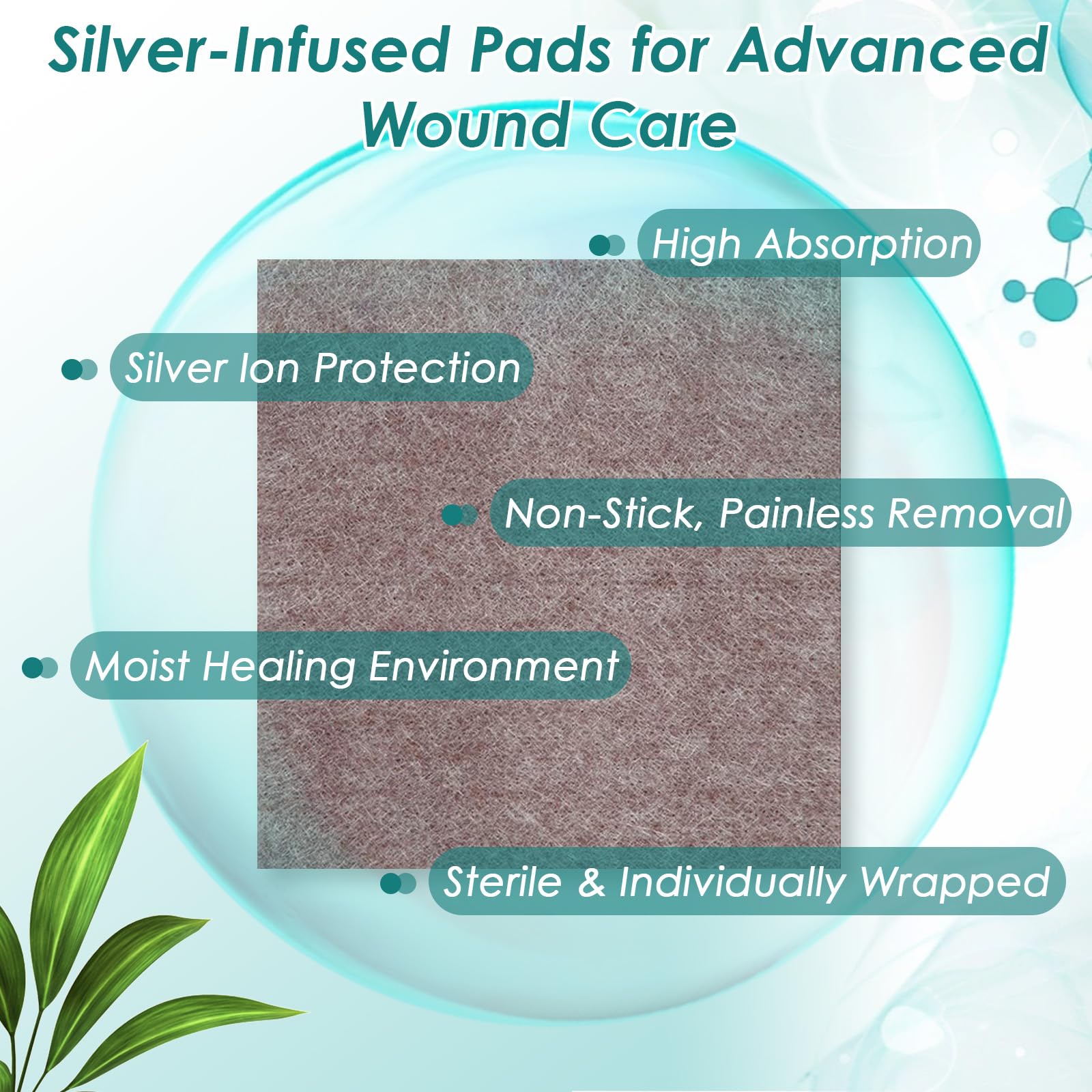 CAKRNPS Non-stick alginate dressing ensuring painless removal.