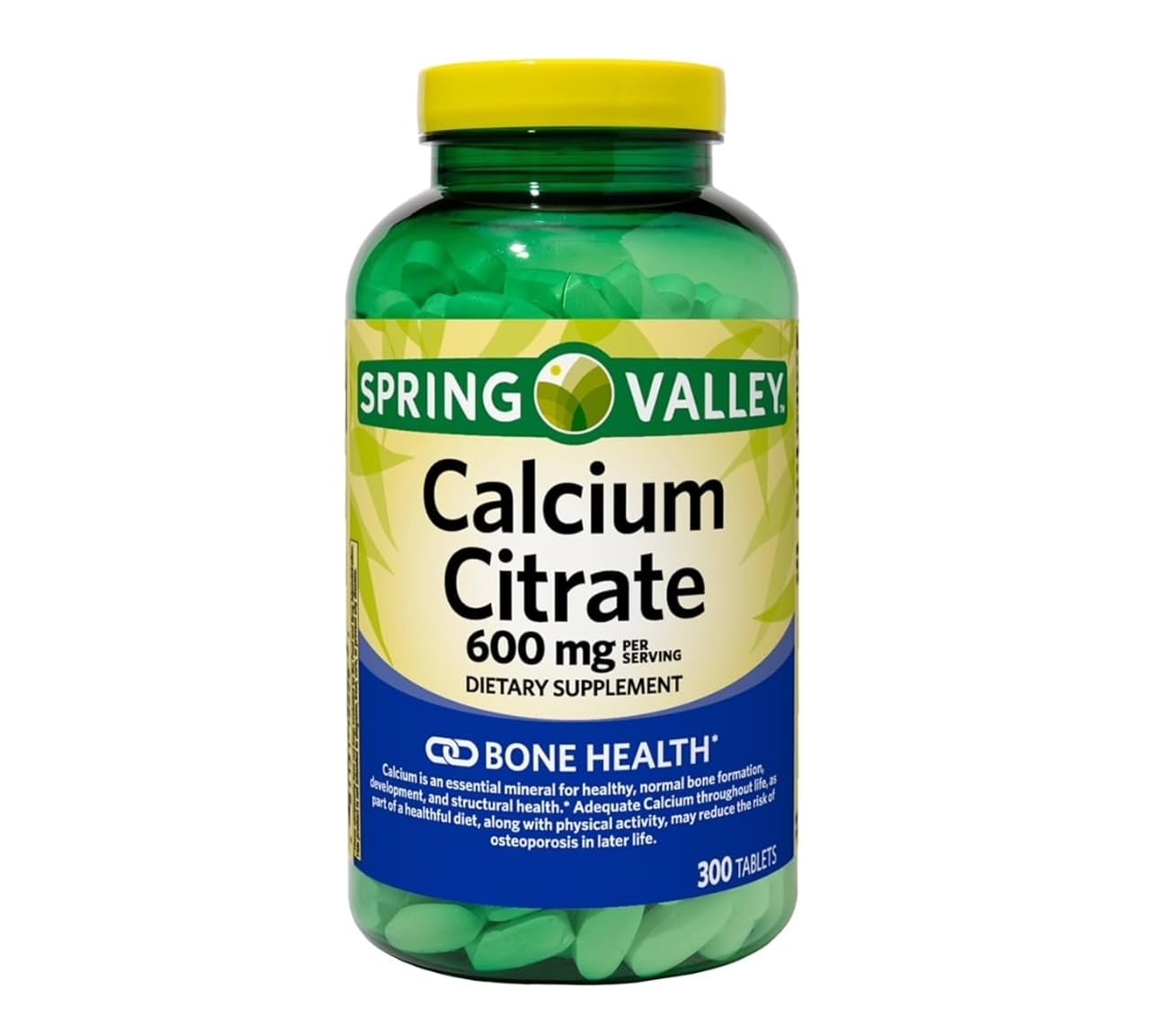 Packaging of Calcium Citrate Supplement with 300 tablets per bottle