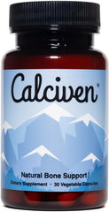 Calciven bone-support bottle closeup with capsules for daily calcium support