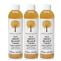 Caleb Treeze Old Amish Muscle Tonic bottle for quick leg and foot cramp relief