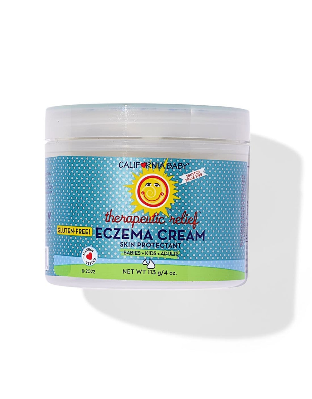 California Baby Eczema Cream bottle showing soothing colloidal oatmeal for sensitive skin