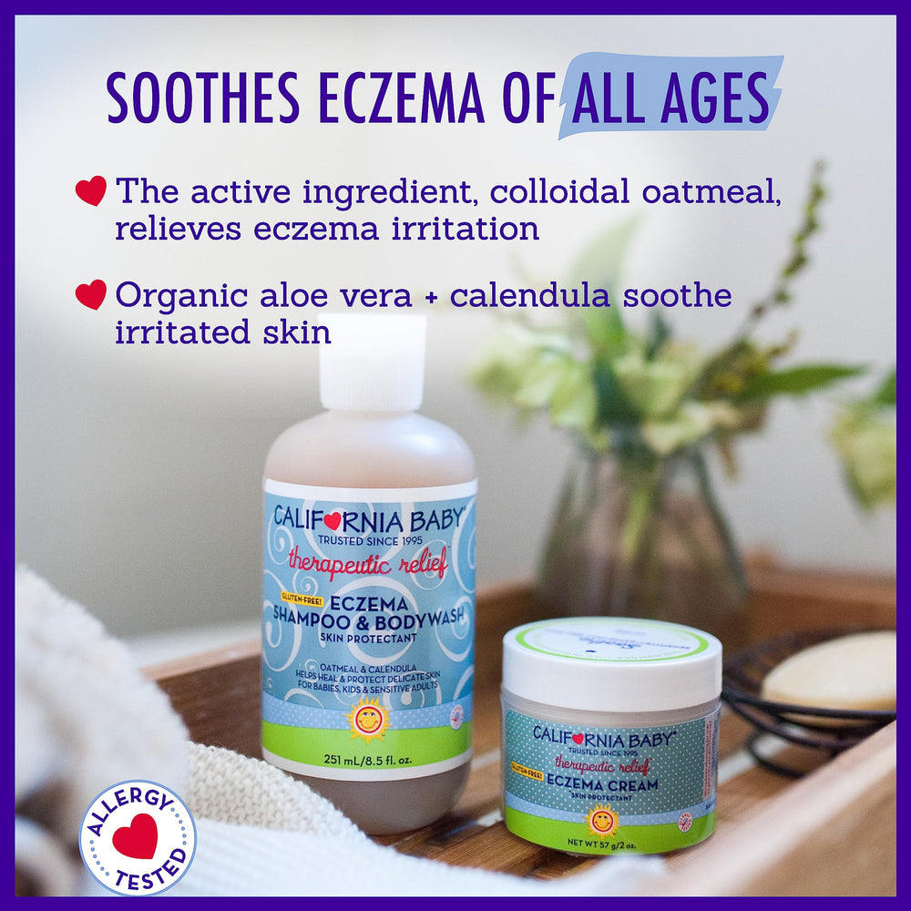 California Baby Eczema Cream dedicated-facility image highlighting allergen-conscious production