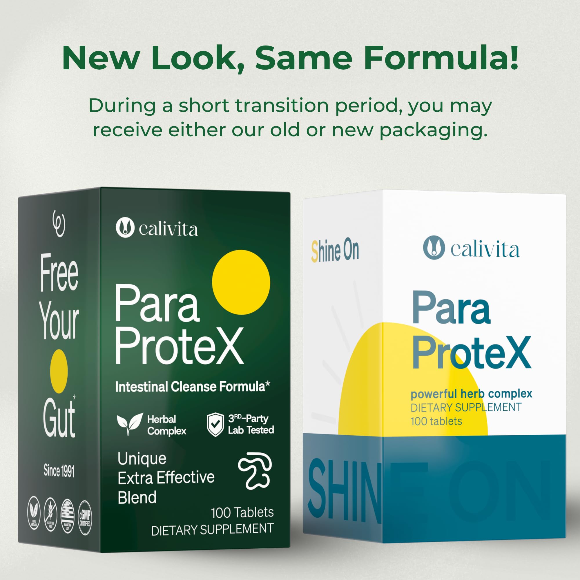 Calivita ParaProteX capsules pouring to show dosing texture