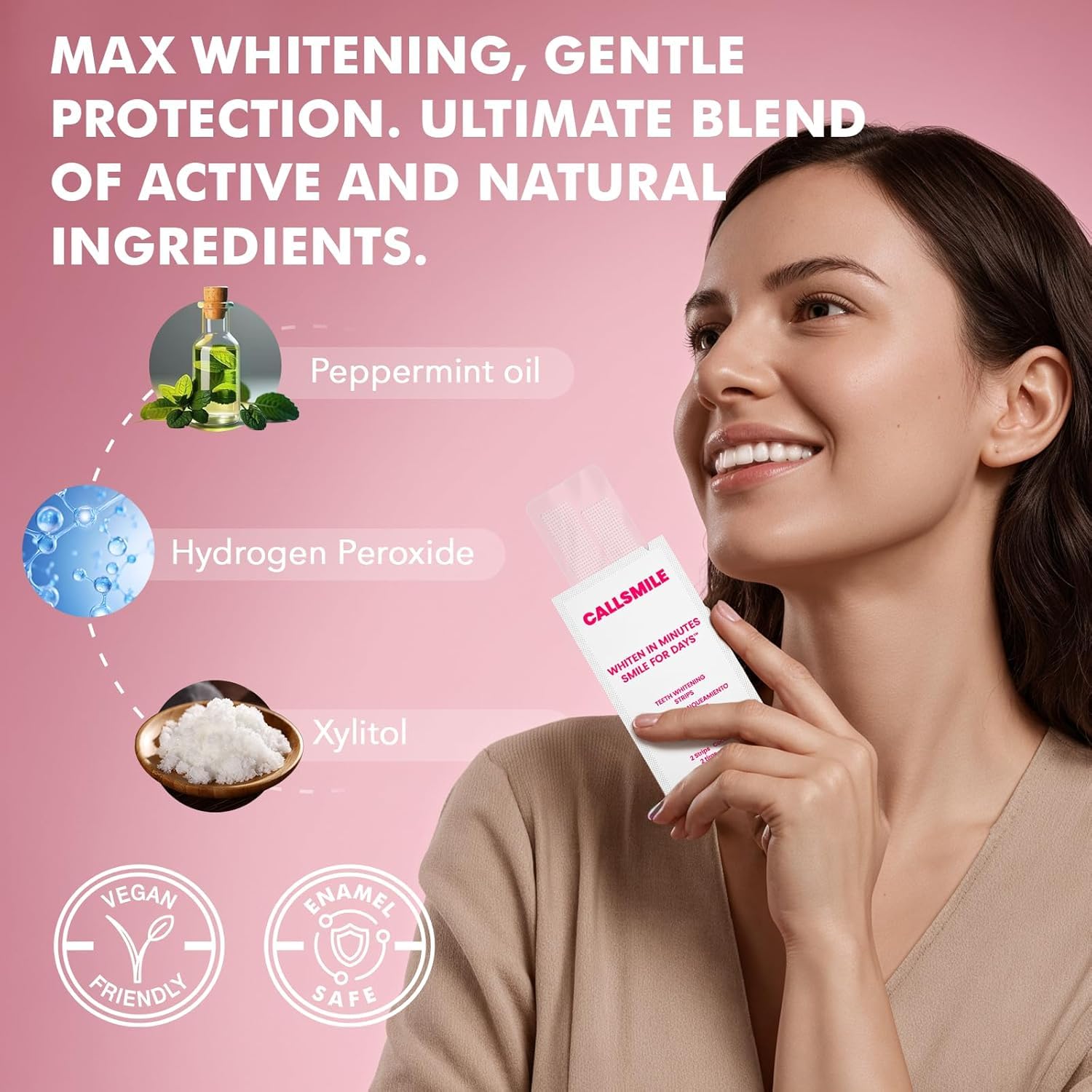 Callsmile Teeth Whitening Strips Before After shows noticeable improvement