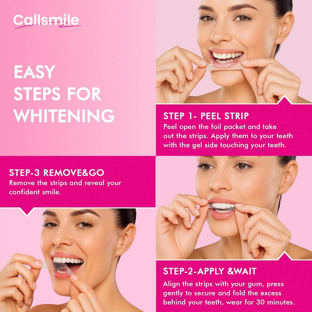 Callsmile Teeth Whitening Strips Sensitive Teeth demonstrates comfortable use
