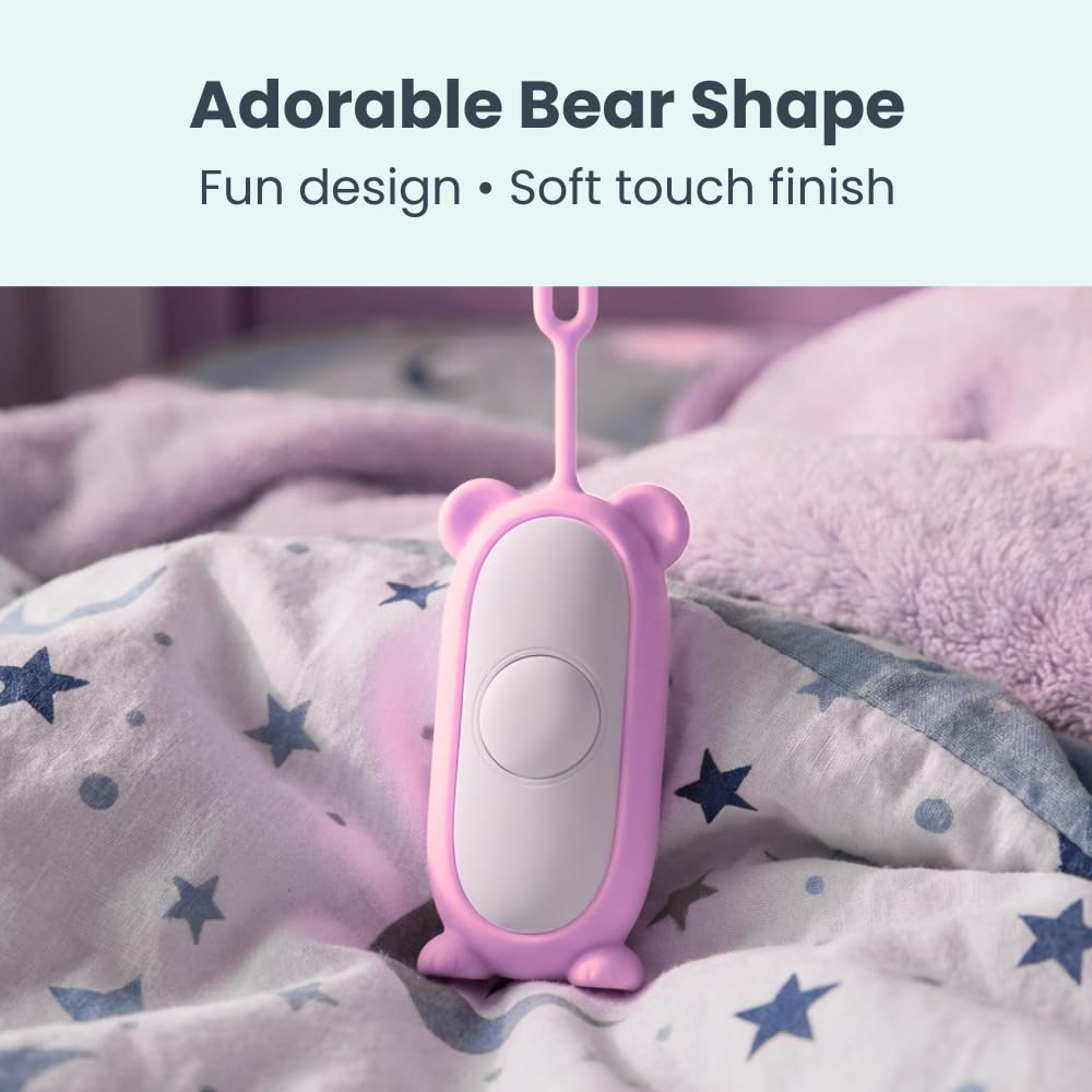 CalmCarry Glowco pink color finish for kid-friendly design.