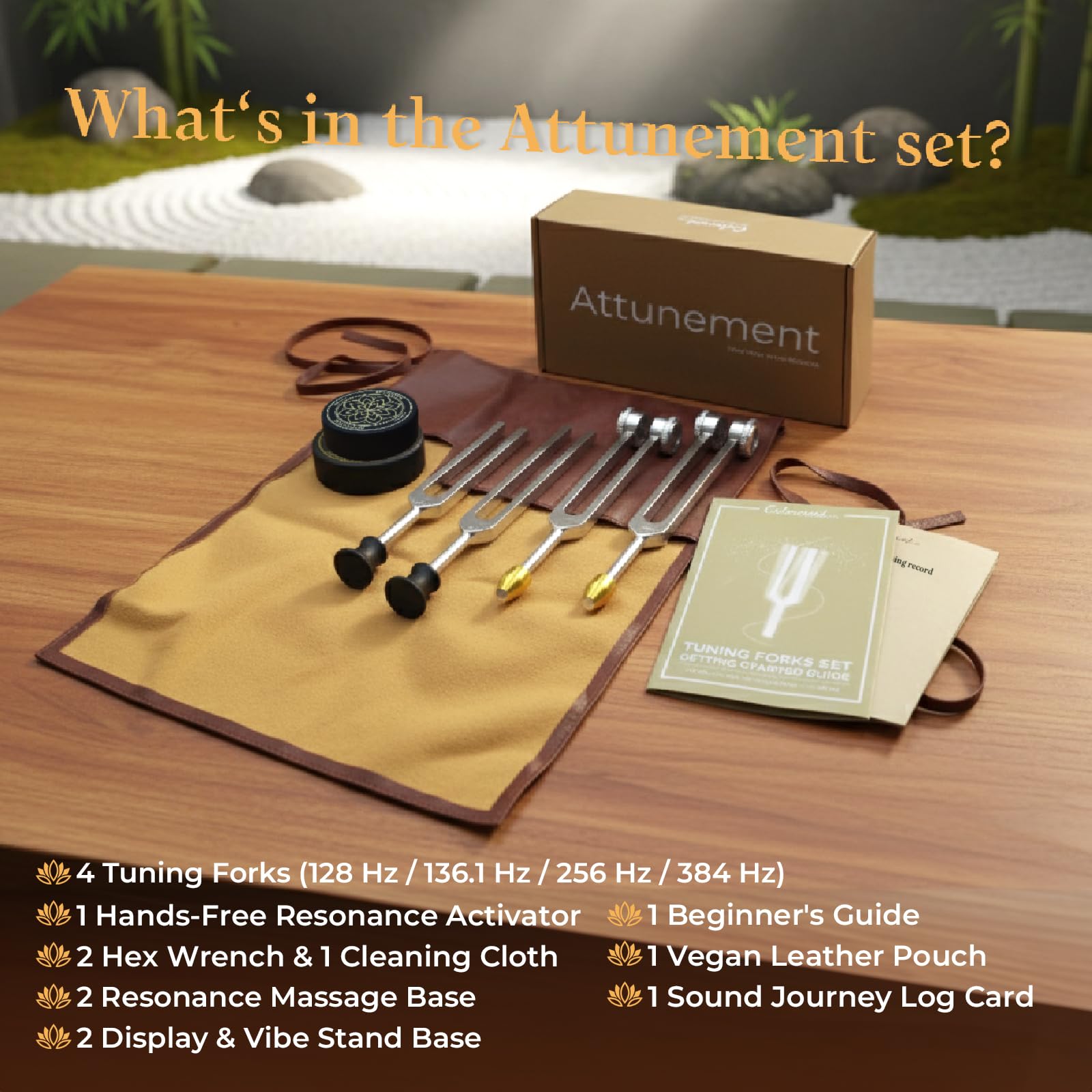CALMCREST 256Hz tuning fork with crystal base supports lasting gentle vibrations.