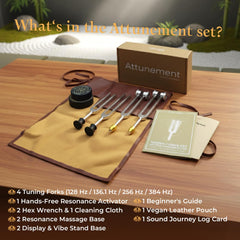 CALMCREST 256Hz tuning fork with crystal base supports lasting gentle vibrations.