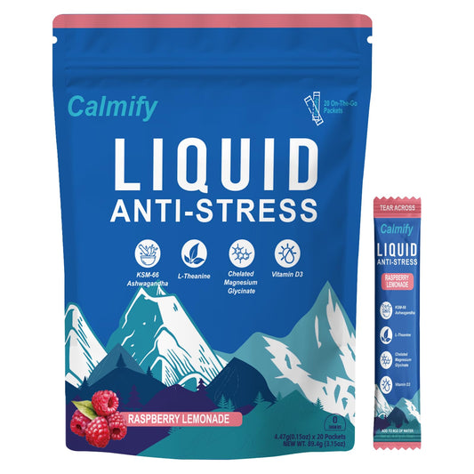 Calmify liquid anti-stress cortisol bottle for daily calm on the go.