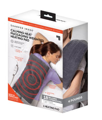 Calming Comfort Calming Heat Massaging Pad resting on a couch for cozy relief
